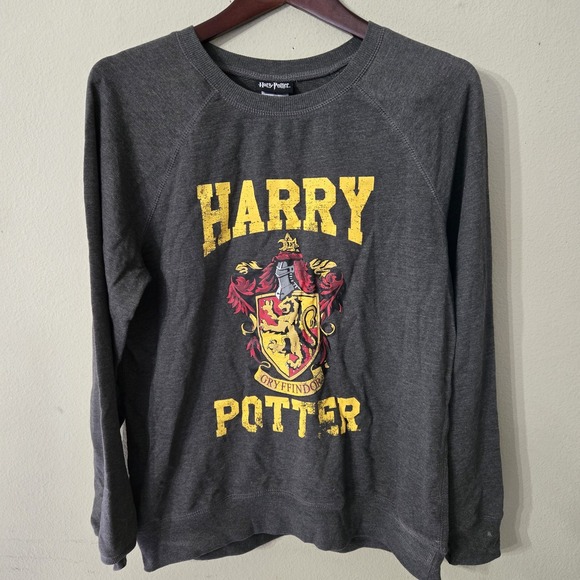 Harry Potter Gryffindor Youth Long Sleeve Sweatshirt Size XL 15-17 Grey Pullover - Picture 1 of 5